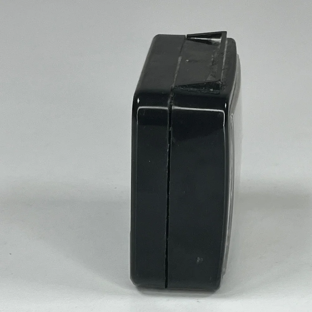 Vintage Style Mini Square Quartz Alarm Clock Black Battery Operated Travel Desk